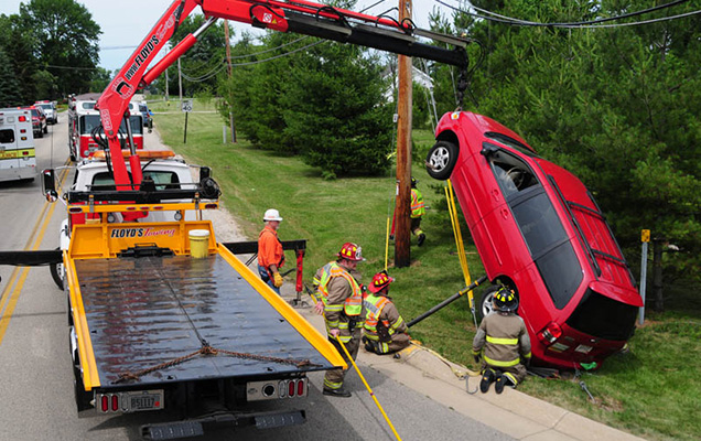 Ditch Recovery by Floyd's Towing