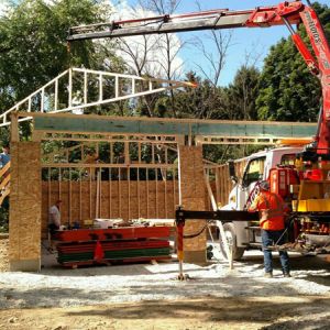 Lifting Roof Frame with Knuckle Boom Crane
